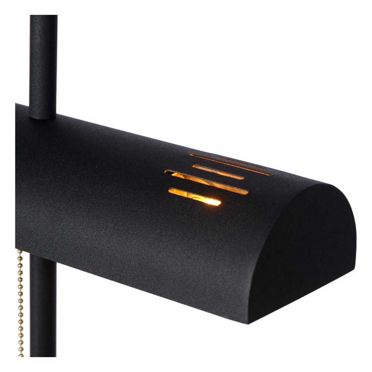 Staande lamp - zwart - H140cm - 2xE27 - 40W