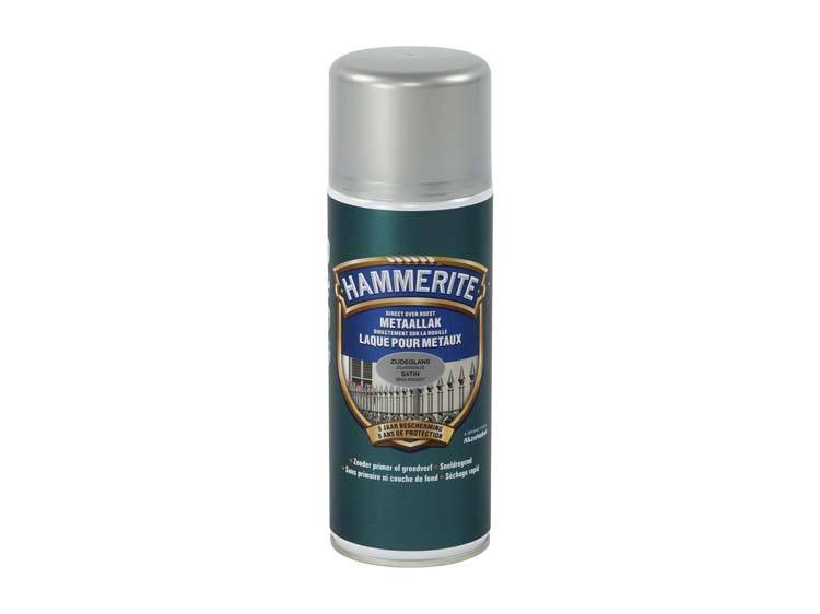 Hammerite metaallak spray zijdeglans 0,4l zilvergrijs