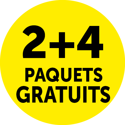 2 + 4 PAQUETS GRATUIT