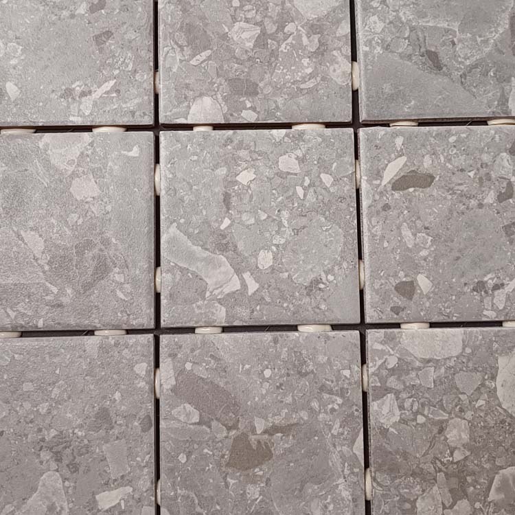 Wandtegel op net Terrazzo grijs 30 x 40 cm