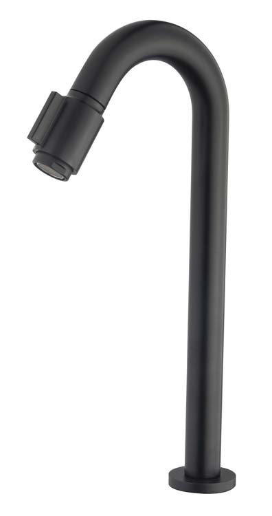 Robinet d'eau froide Killian noir mat surélevé