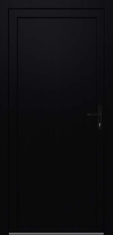 Buitendeur met vlak paneel PVC zwart/wit R 980x2180mm