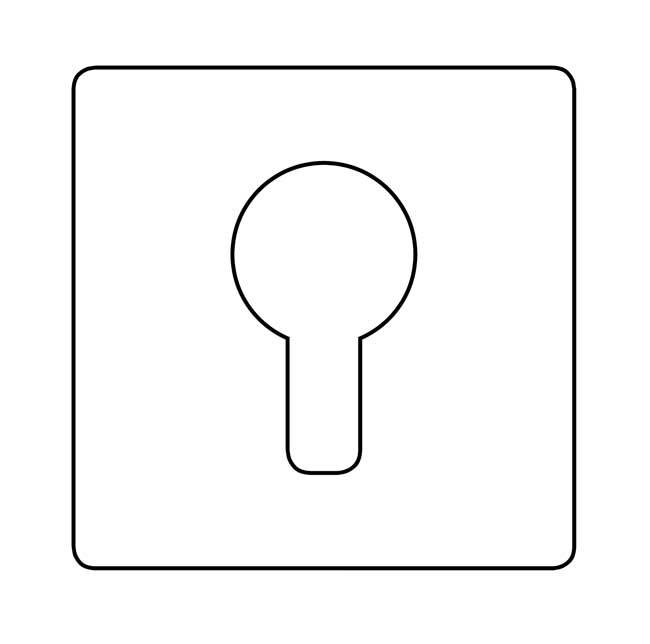 Poignée de porte Lano blanc Rosace cylindre set = 2 pièces