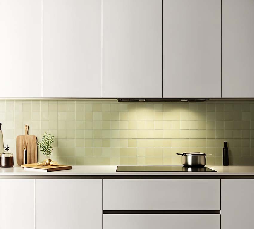 Carrelage mural Cueva brillant vert menthe 30x60cm