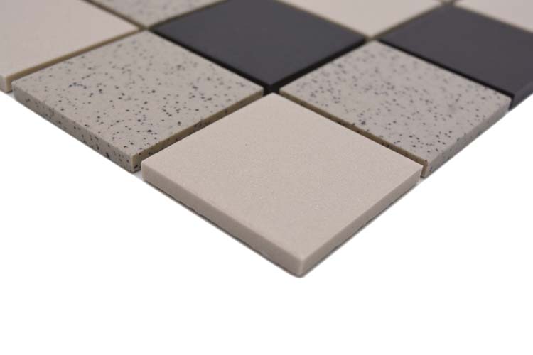Mozaïek salt mix greige/zwart 30,6 x 30,6 cm
