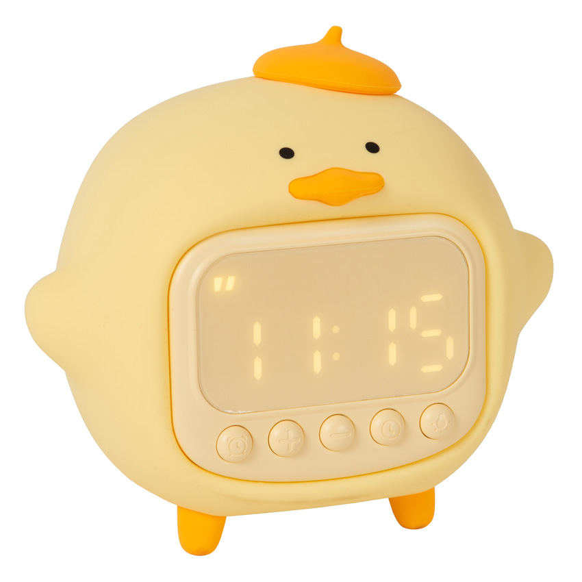 Veilleuse rechargeable pour chambre d'enfant - Batterie rechargeable/piles - LED à 3 niveaux dimmable - 1x1,5W 2100K - Avec fonction musicale - Jaune
