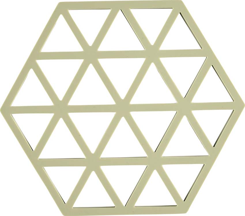 Dessous de plat Zone triangles matcha green 16 x 14 cm