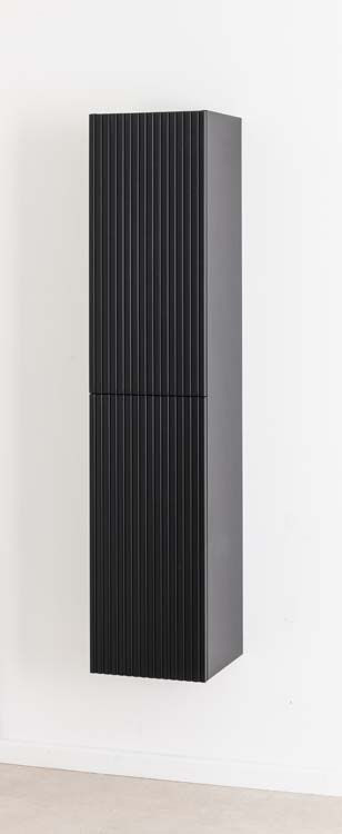 Kolomkast Sunday zwart wandmontage 160x35x35cm