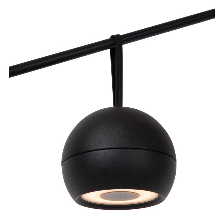 Wandlamp binnen/buiten - zwart - dimbaar - LED 1x2W - 3000K - IP54 - magnetisch - oplaadbaar