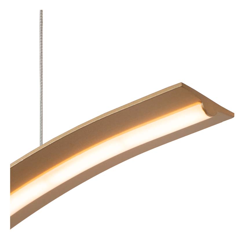 Lucide Premium LAMBADA - Hanglamp - LED Dimb. - 1x33W 2700K/3200K - Mat Goud / Messing