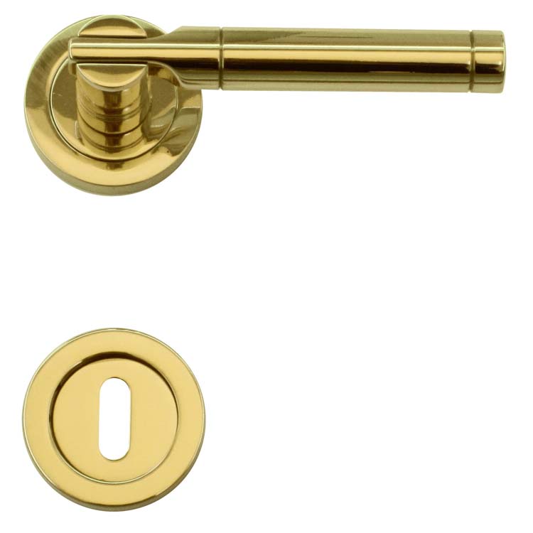 Poignée de porte catania cuivre rosace barbe