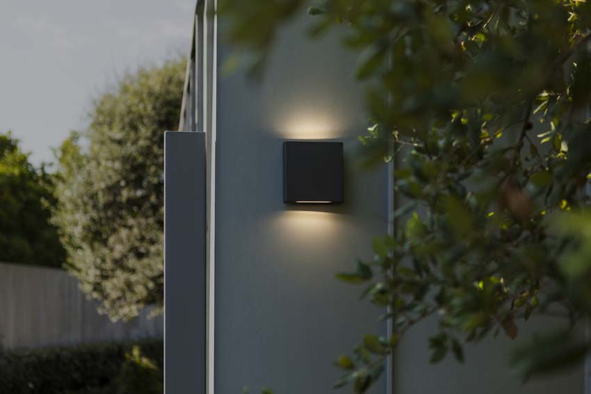 Wandlamp buiten Karo - grijs - 8.5W - 4000K - IP54 -