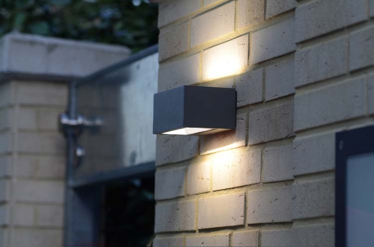 Buitenwandlamp LED up&down donkergrijs 3000K 700LM 10.5W