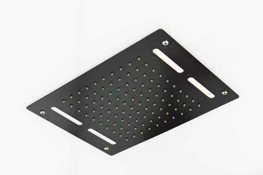 Cabine de douche Amani gauche/droite gunmetal porte coulissante 90x115x215cm