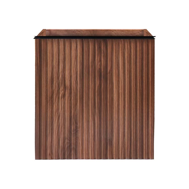 Meuble de toilette Viola rainures en noyer avec miroir 400 mm