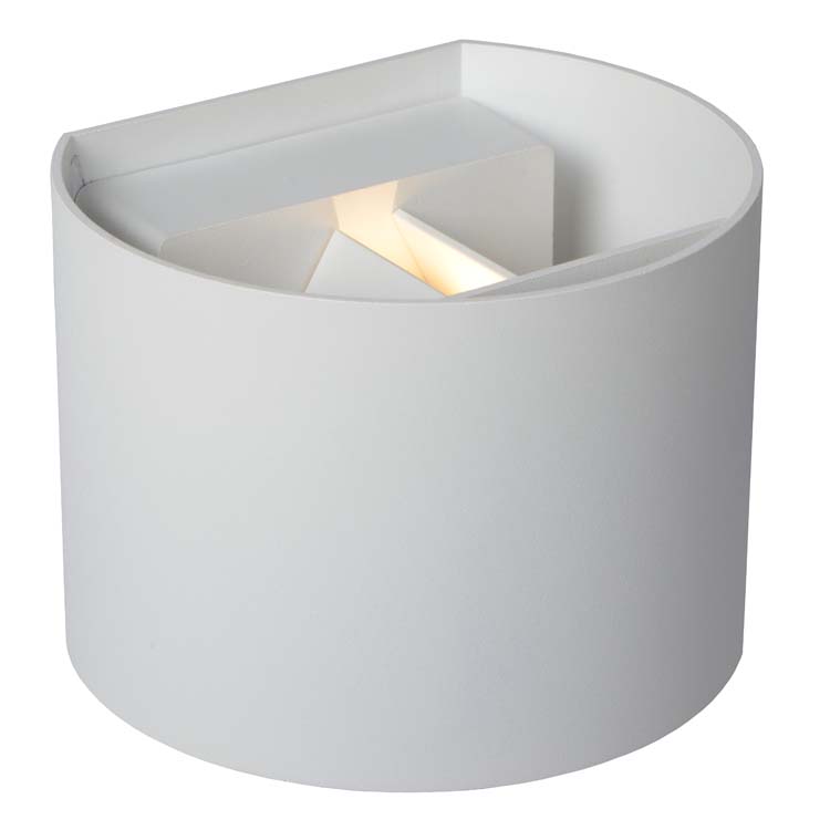 Wandspot badkamer afgerond - wit - LED - 6W - 2700K - IP54