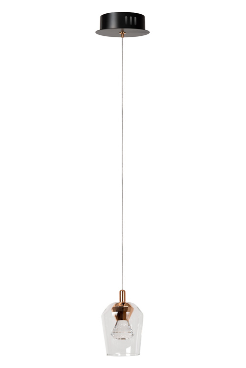 Suspension - transparent - Ø12cm - dimmable - LED 1x4W - 2700K