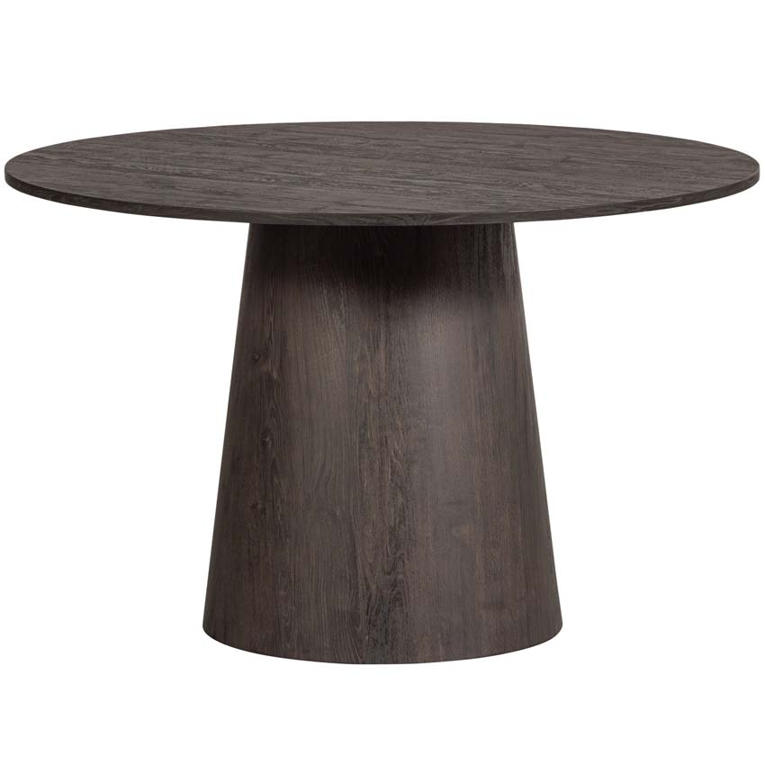 Table Luna en MDF ronde brune Ø120cm