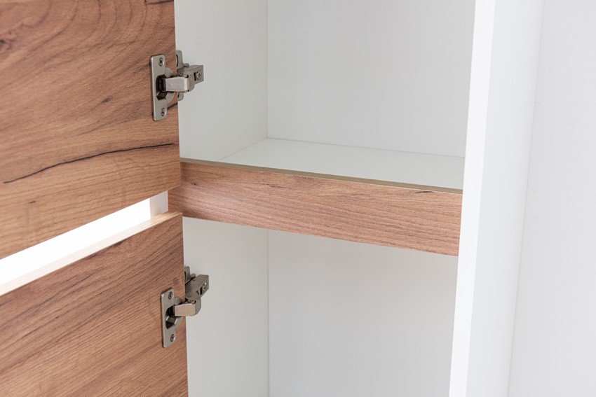 Kolomkast Treviso eik/wit hangend 160x35x30cm