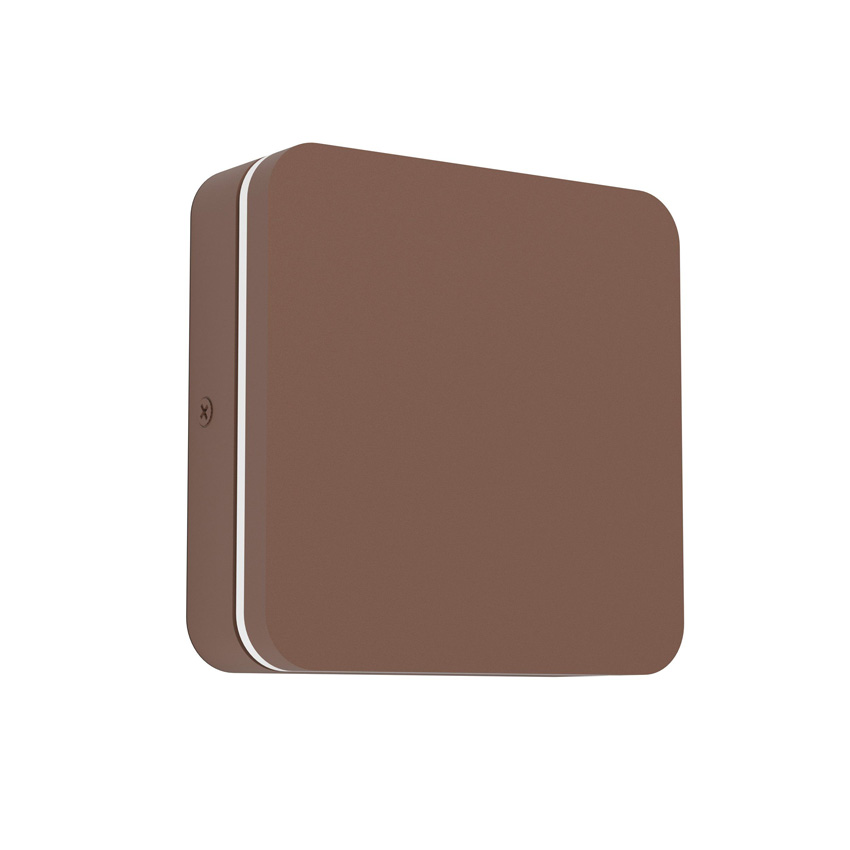 Wandlamp - roest - 14x14x4,7cm - LED - 1x8W - 2700/4000/6500K - 950lm - IP44 - vierkant