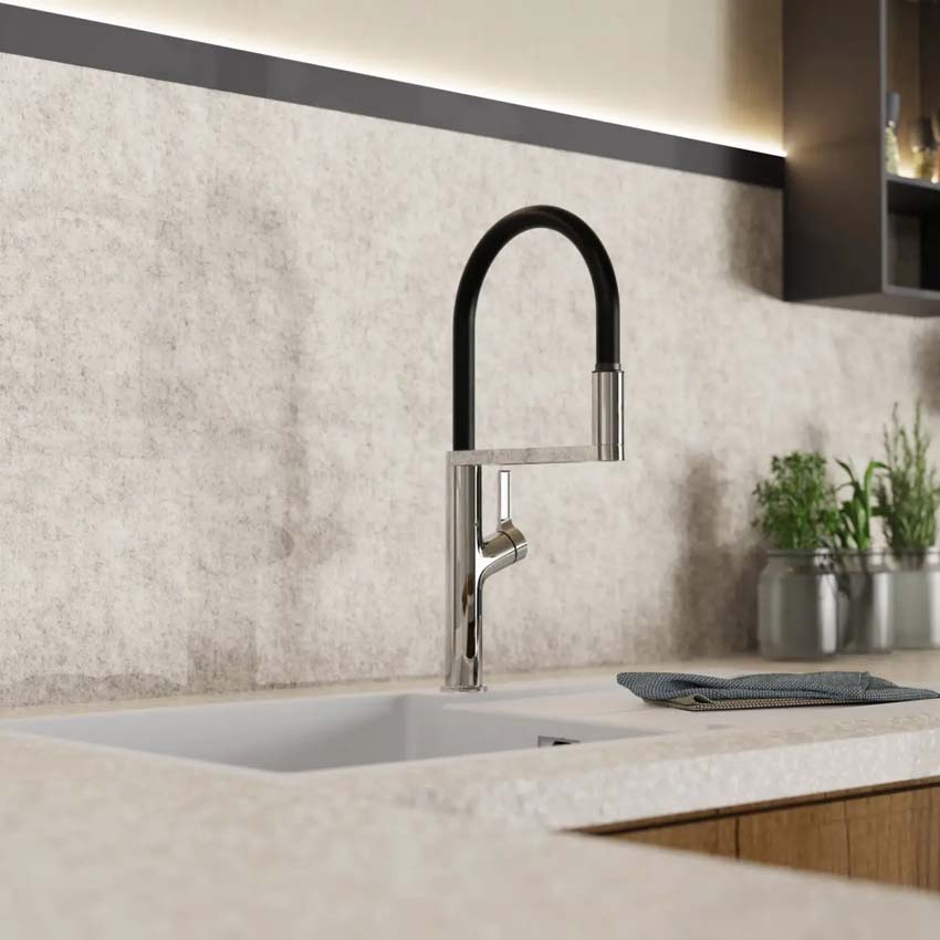 Robinet de cuisine Wasserwerk WK 2 chrome avec bec extractible