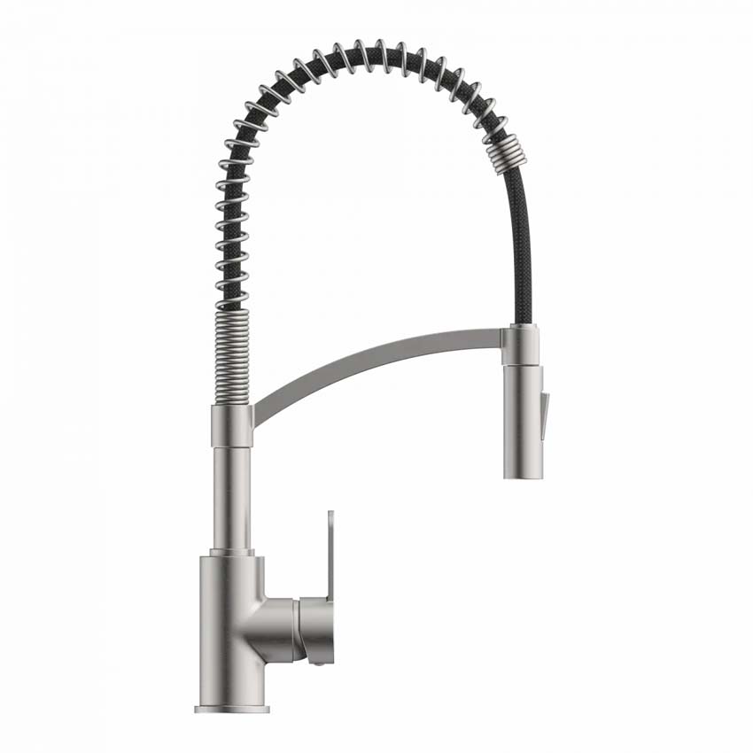 Robinet de cuisine Wasserwerk WK 3 aspect inox avec bec extractible