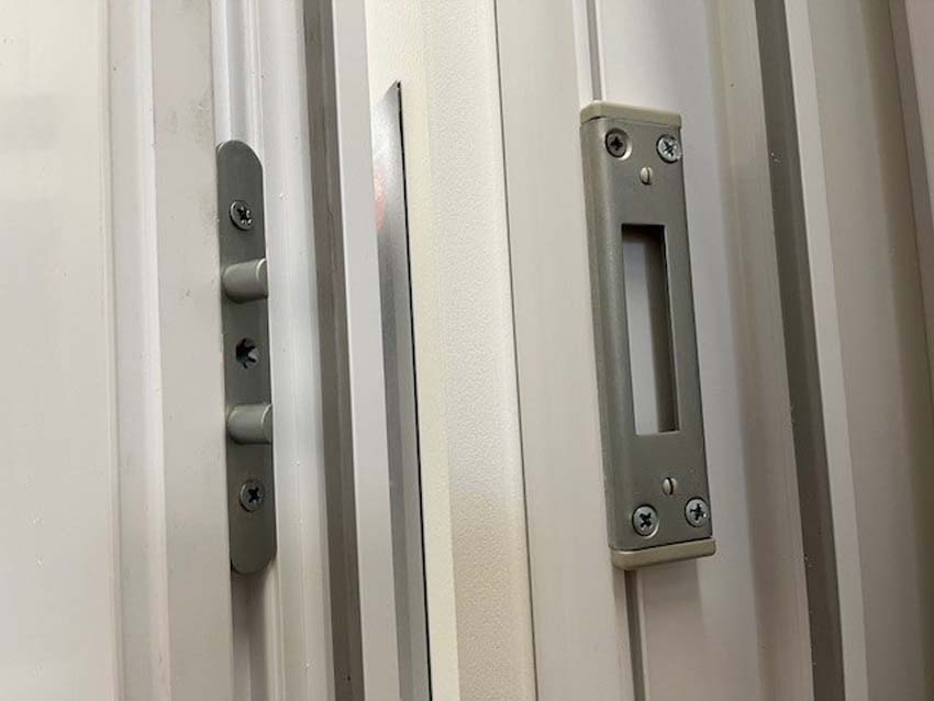 Buitendeur halfglas PVC helder glas antraciet/wit 980x2180mm rechtstrekkend naar buiten opendraaiend