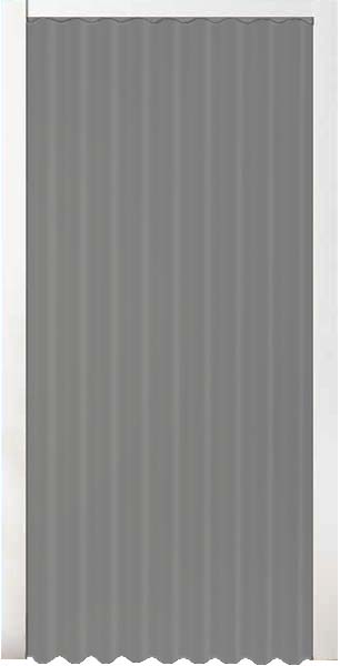 Vouwdeur grijs kunstleder op maat