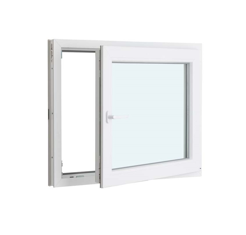 1-VL draaikiepraam pvc wit budget B800XH500 mm rechts 1-VL draaikiepraam pvc wit budget B800XH500 mm rechts