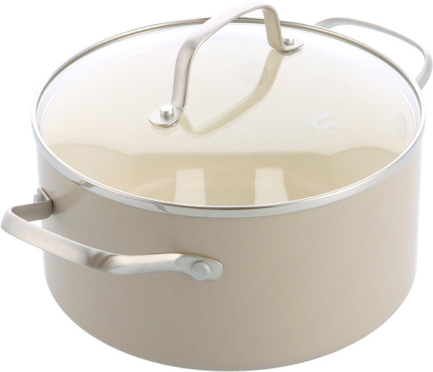 Casserole avec couvercle crème Ø20cm avec revêtement antiadhésif sans PFAS