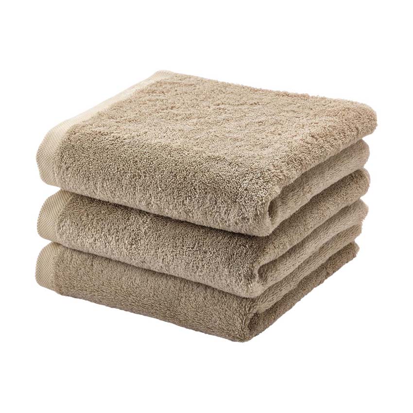 Serviette Aquanova London coton égyptien amande 55x100cm