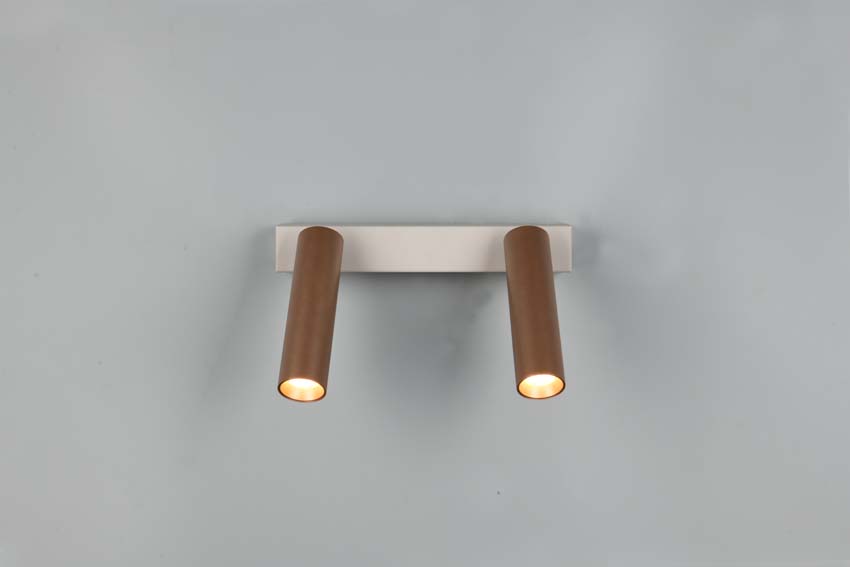 Spot en saillie - Brun café - 26x17,5x4cm - Dimmable - LED - 2x5,5W - 2300-4000K