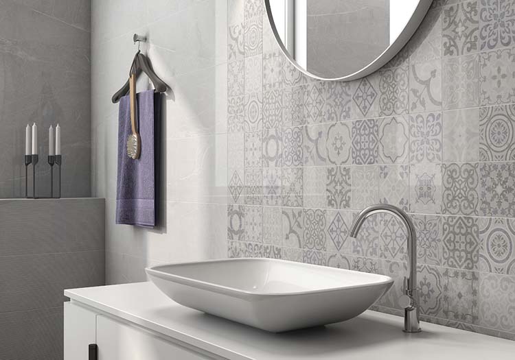 Carrrelage mural Blume gris perle 25x70cm
