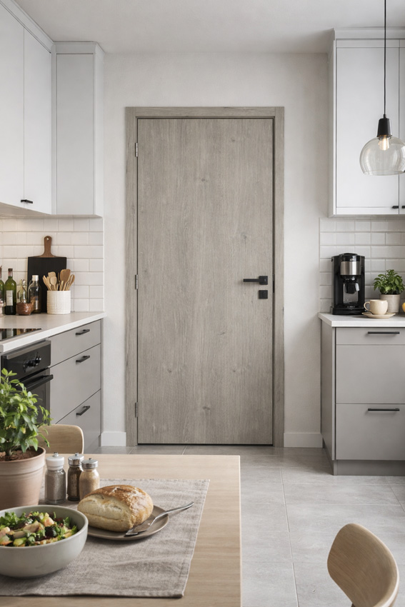 Complete binnendeur Vintage Milo grijs 201,5x63cm tubespaan omkeerbaar + deurkast 16,5cm