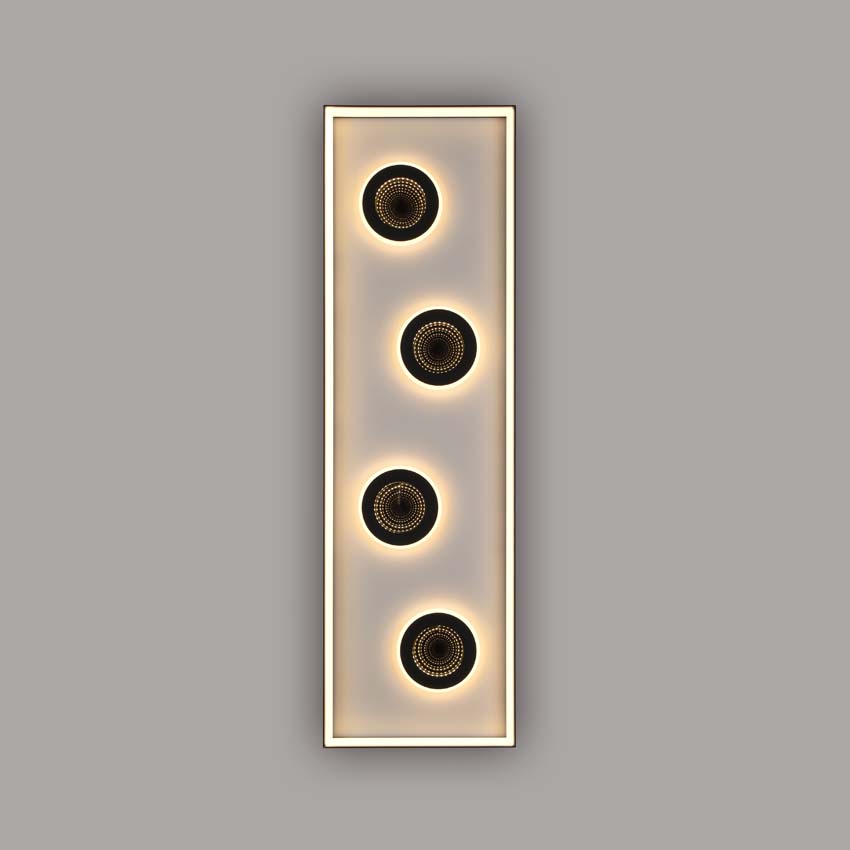 Plafonnier - noir - 100x30cm - dimmable - 32W - 2700-5000K - avec télécommande