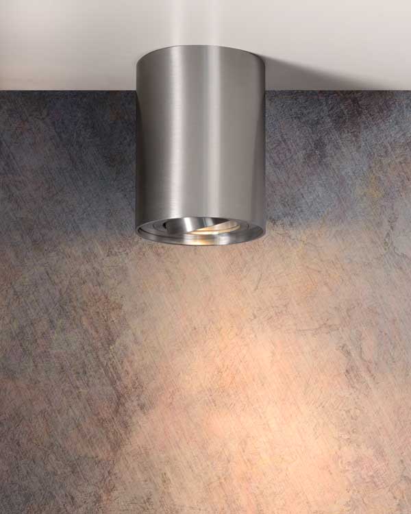 Lucide TUBE - Plafondspot - Ø 9,6 cm - GU10 - Mat chroom