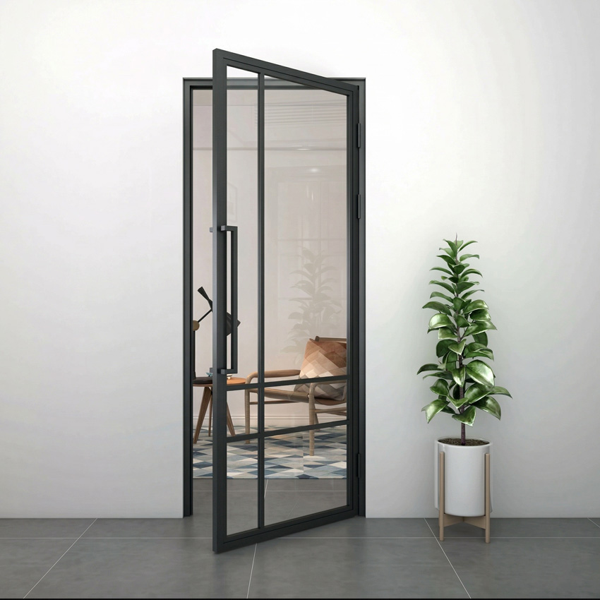 Stalen binnendeur 6W asymmetrisch Tara 880 x 2040 mm links
