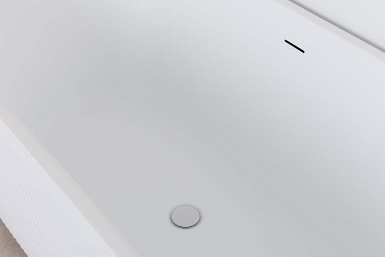 Baignoire d'angle Chris mat blanc nervurée gauche 170x80cm