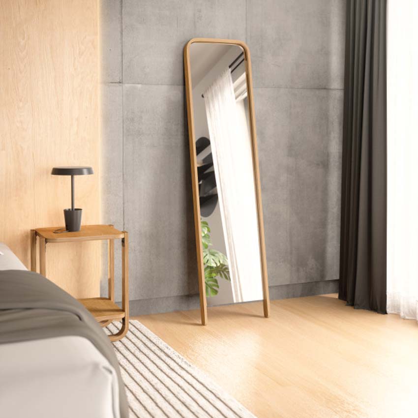 Spiegel staand rechthoek Umbra Bellwood naturel 157x39cm