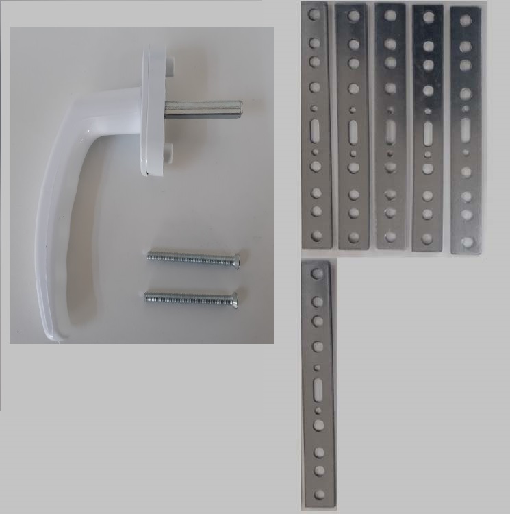 Accessoires complèt pour fenêtres lot2 pvc blanc 6 ancres