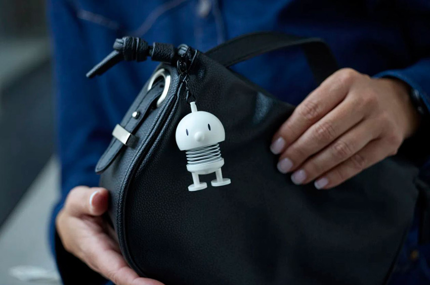 Hoptimist Bag charm blanc XS