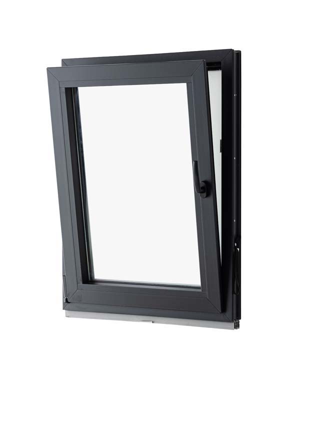 1-VL draaikiepraam pvc Deceuninck Elegant zwart/zw B1000xH1200 mm L