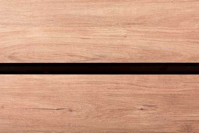 Badkamermeubel Molly houtlook hangend met dubbele wastafel mat wit 120cm