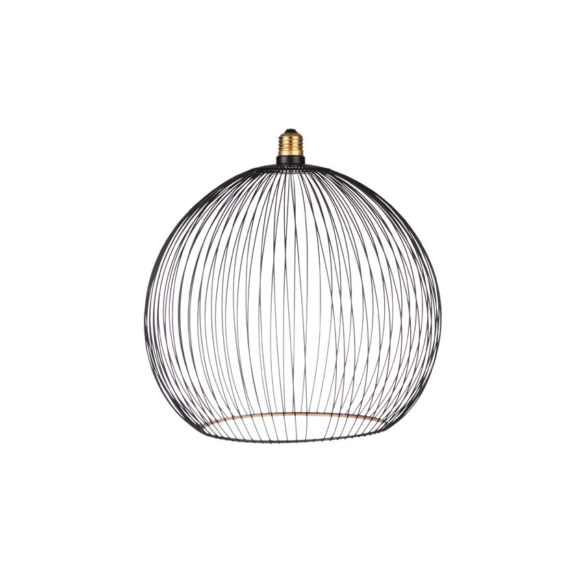 LED lamp floating Filo - E27 - zwart - Ø30cm - dimbaar - 6W - 390lm - 2200K - globe