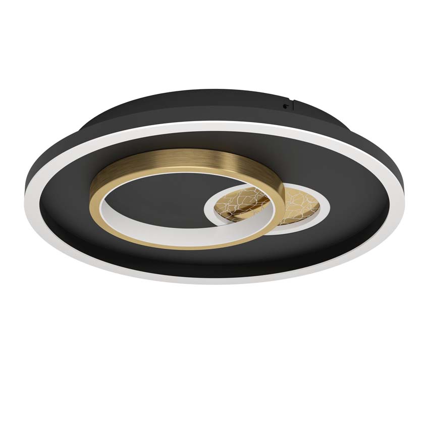 Plafonnier - Noir/or - Ø38cm - Dimmable - LED - 1x24W - 4000K