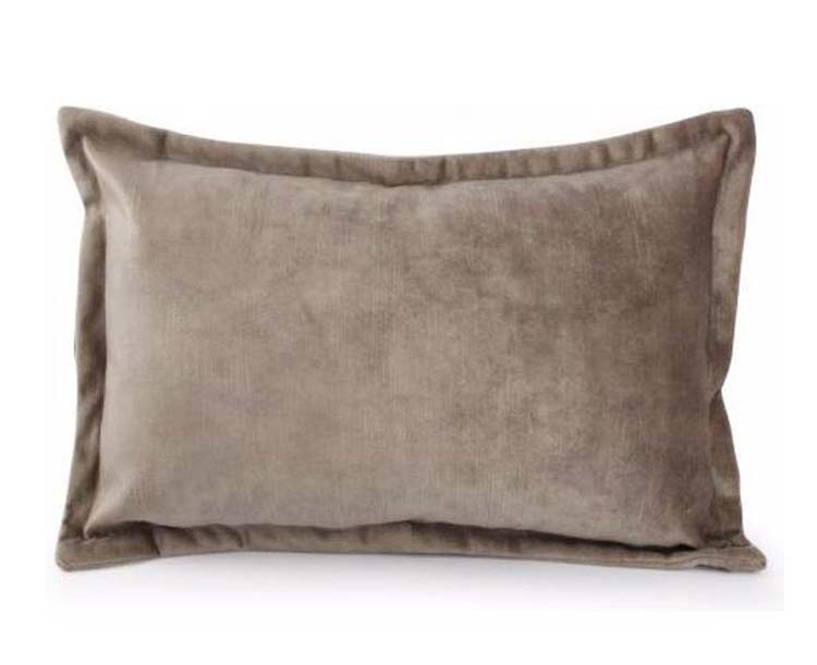 Kussen Lounge velvet taupe 45 x 30 cm