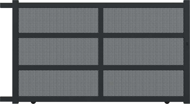 Portail coulissant Montera aluminium anthracite sur mesure ouverture à gauche - motorisable