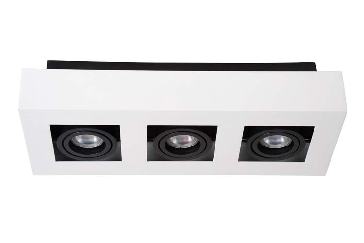 Plafonnier - blanc - dimmable - LED - GU10 - 3x5W - 2200/3000K