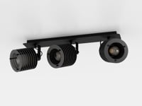 Plafondlamp 3 spots Sego 3xE27 zwart/hout Plafondlamp 3 spots Sego 3xE27 zwart/hout