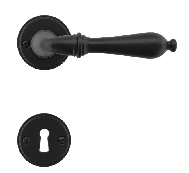 Poignée de porte pro noir Amalfi 12cm